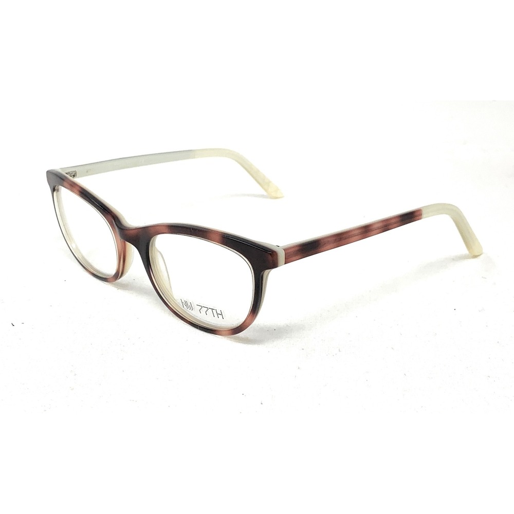 New NW77TH Women's Eyeglasses USA Knee Socks Tortoise Ivory 51mm